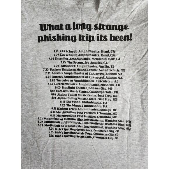 Phish Summer Tour 2015 Ladies Cap Sleeve Shirt XL Magnaball Dick's - Picture 2 of 6